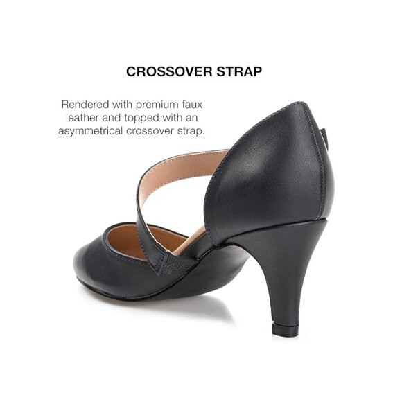 NiB Journee Women Tillis Strappy Evening Pump Heels Navy Size 8.5 M $80 RY1289 - Picture 2 of 4